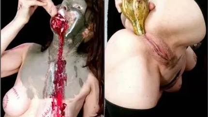 Brazilian_Miss - Monster and goddess in Halloween night - Huge Dildo, Anal Fisting [HD/MPEG-4/1.20 GB]