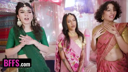 Naudi Nala, Nina White, Satine Summers, Nikki Slick - BFFS Indian Bachelorette Party Turns Into Stripper Fuck Fest! - Nina White SD (2026)