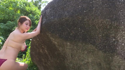 Mai Nishida Curvy Lady Flaunts Her Lewd Maroon Bikini Clad Body At The Beach SD (2026)