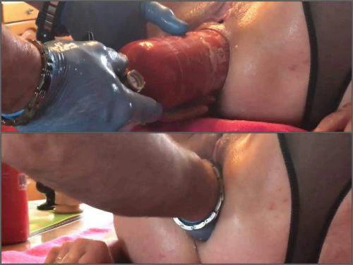 Unique Amateur Extinguisher, Dildo And Fist Penetration Anal Only - Ball Anal, Tattooed [HD/Mp4/1000 MB]
