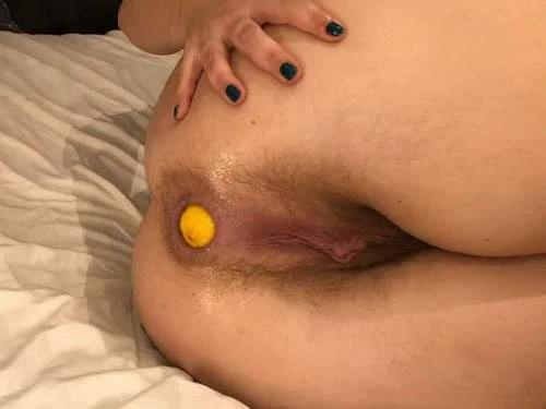 Assbandida Anal Play Gaping Asshole Loose With Lemon - Lesbian, Pussy Stretching [HD/Mp4/1000 MB]