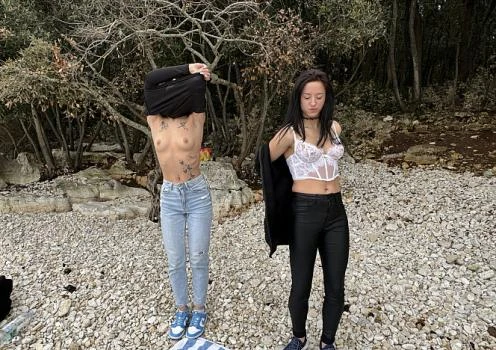 Dora With Gabriela Lati Spring Time Naked Picnic On The Beach Its A Cloudy Day But Still Nice with Abbie Storm aka Dora, Gabriella Lati - 2025/FullHD