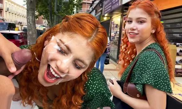 Marina's CumWalk through Madrid with Marina Gold - 2025/HD